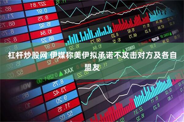 杠杆炒股网 伊媒称美伊拟承诺不攻击对方及各自盟友